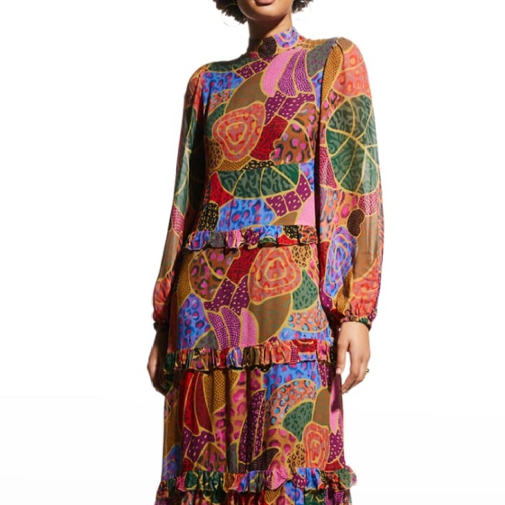 FARM RIO HIDDEN ANIMALS MAXI DRESS